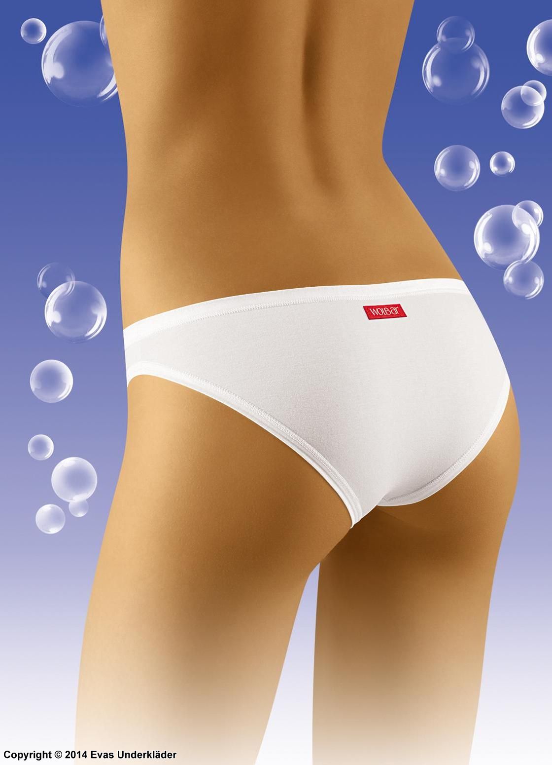 Classic briefs, high quality cotton, without pattern